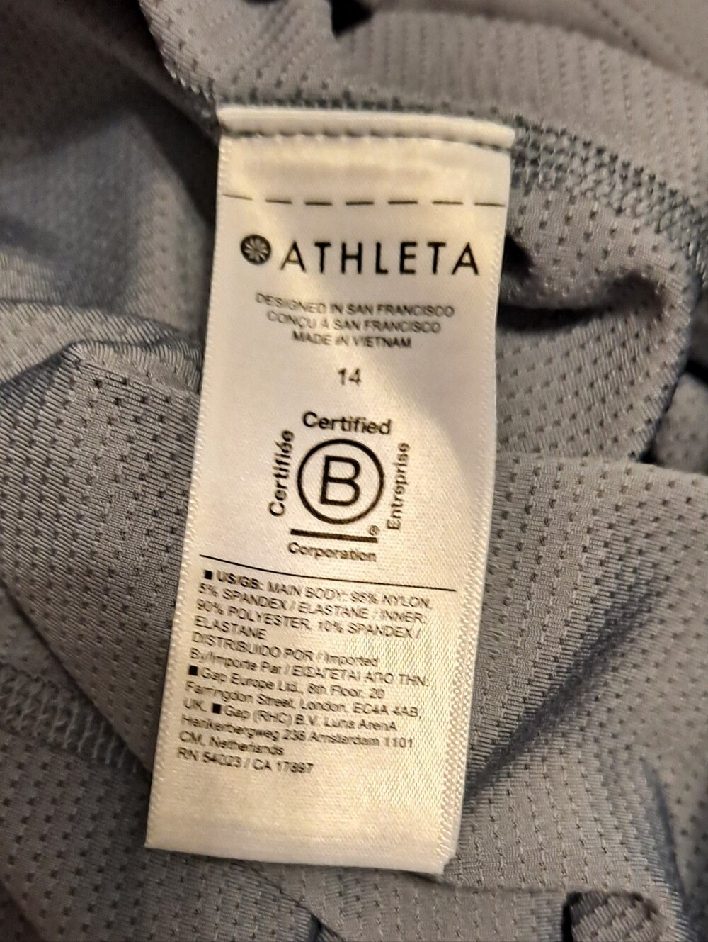 Athleta Casual Drawstring Mini Skirt in Slate Blue Size 14 - Picture 8 of 8